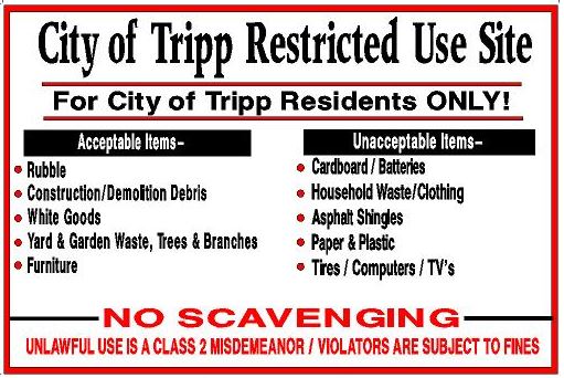 Restricted Use Site sign